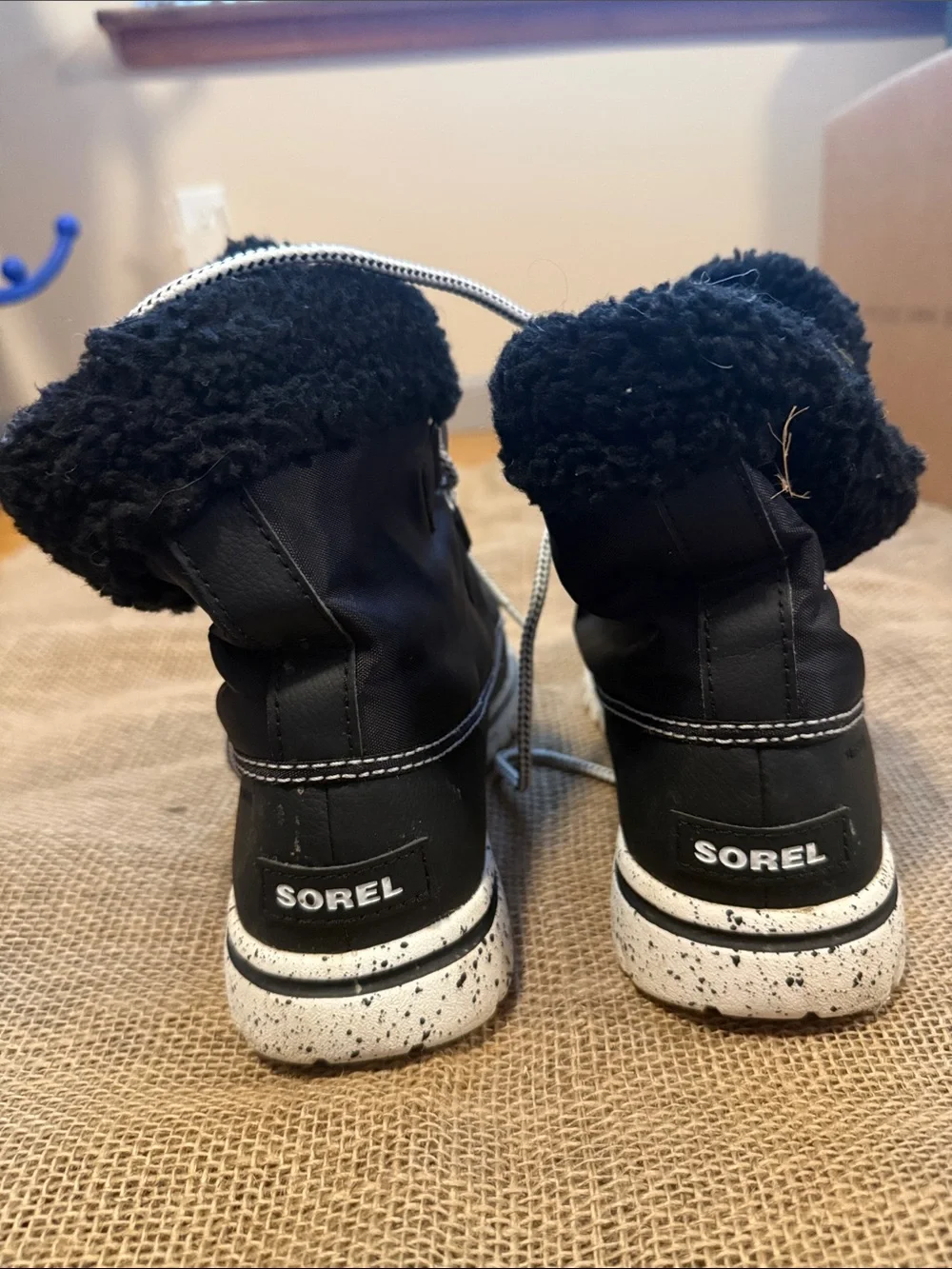 Sorel Women’s fleece lined winter boots.